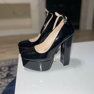Fashion Nova Patent Leather Platform Heels.